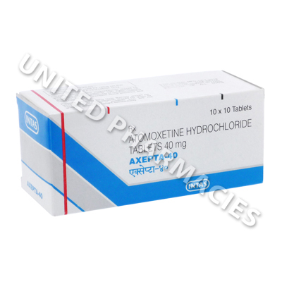 Axepta (Atomoxetine Hydrochloride) - 40mg (10 Tablets)