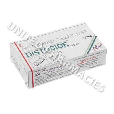 Distoside (Praziquantel) - 600mg (4 Tablets)1