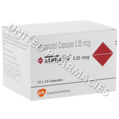 Alpha D3 (Alfacalcidol BP) - 0.25mcg (30 Capsules)