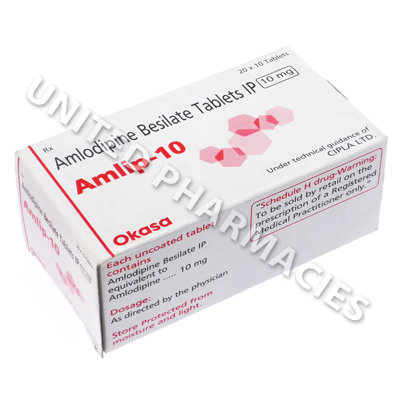 Amlip (Amlodipine Besilate) - 10mg (10 Tablets)