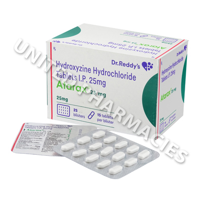 Atarax (Hydroxyzine Hydrochloride) - 25mg (15 Tablets)1