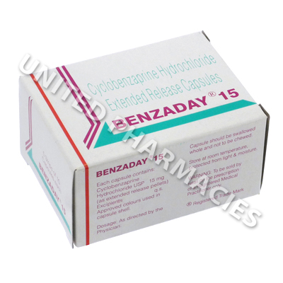 Benzaday 15 (Cyclobenzaprine Hydrochloride) - 15mg (10 Capsules)