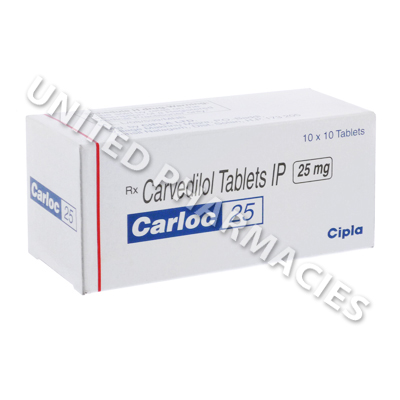 Carloc (Carvedilol) - 25mg (10 Tablets)
