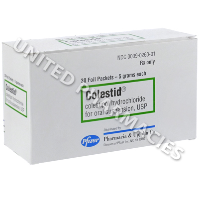 Colestid Granule (Colestid Hydrochloride) - (30 x 5g Sachets)