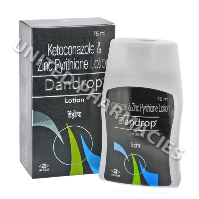 Dandrop Lotion (Ketoconazole/Zinc Pyrithinone) - 2%w/v / 1%w/v (75mL)
