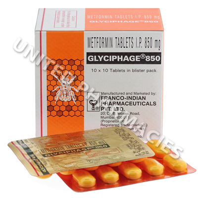 Glyciphage (Metformin Hydrochloride) - 850mg (10 Tablets)