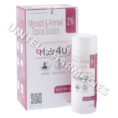 Hair4U 2% Topical Solution (Minoxidil/Aminexil) - 2%/1.5% (60mL)