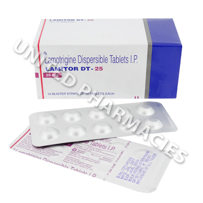 Lamitor DT (Lamotrigine) - 25mg (10 Tablets) 