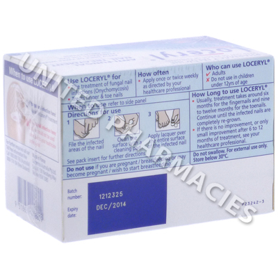 Buy Loceryl Nail Lacquer-2.5 ml Nail Lacquer, at Medzme Medzme.com