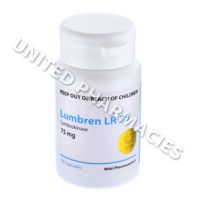 Lumbren LR 75mg (Lumbrokinase/Vitamin B1/Vitamin B2/Vitamin B6) - 75mg/25mg/1.1mg/10mg (90 Capsules) 