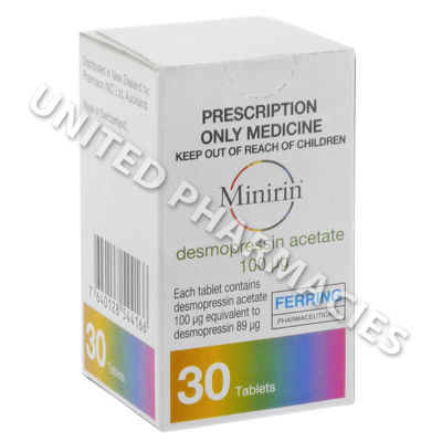 Minirin (Desmopressin Acetate) - 0.1mg (30 Tablets)