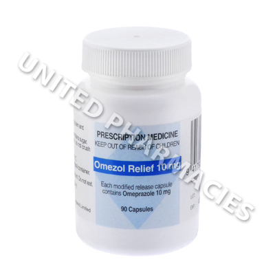 Omezol Relief (Omeprazole) - 10mg (90 Capsules)