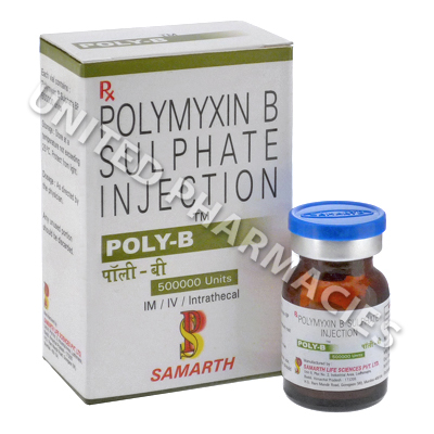 POLY-B Injection (Polymyxin B Sulphate) - 500000U (1 Vial)