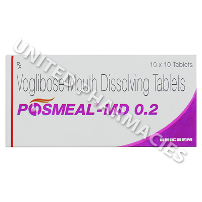 Posmeal MD (Voglibose) - 0.2mg (10 Tablets)
