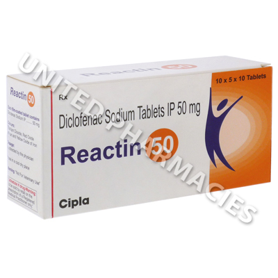 Reactin 50 (Diclofenac Sodium) - 50mg (10 Tablets)