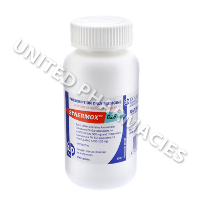 Synermox (Amoxicillin/clavulanic acid) - 500/125mg (100 Tablets) 