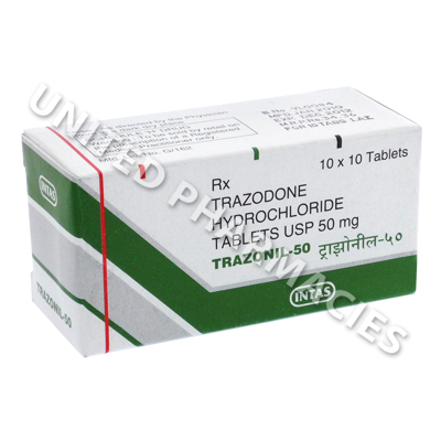 Trazonil (Trazodone HCL) - 50mg (10 Tablets) 