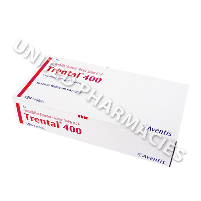Trental (Pentoxifylline) - 400mg (15 Tablets)