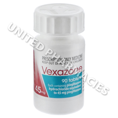 Vexazone (Pioglitazone Hydrochloride) - 45mg (90 Tablets)