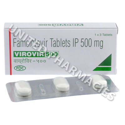 Virovir (Famciclovir) - 500mg (3 Tablets) 