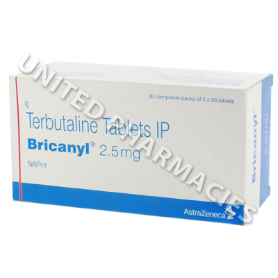 Bricanyl (Terbutaline) - 2.5mg (20 Tablets) :: Asthma Bricanyl (Terbutaline) - 2.5mg (20 Tablets) :: Asthma